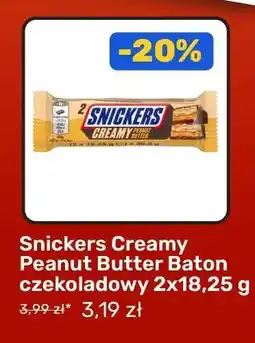 Biedronka Snickers Creamy Peanut Butter Baton czekoladowy 2x18,25 g oferta
