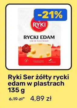 Biedronka Ryki Ser żółty Rycki Edam w plastrach 135 g oferta