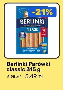 Biedronka Berlinki Parówki classic 315 g oferta