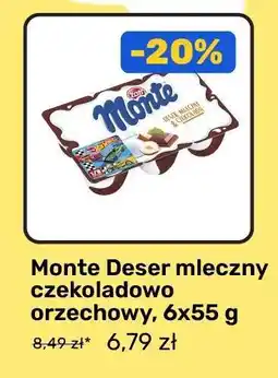 Biedronka Monte Deser mleczny czekoladowo orzechowy, 6x55 g oferta
