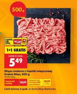 Biedronka Mięso mielone z łopatki wieprzowej Kraina Mięs 500 g oferta