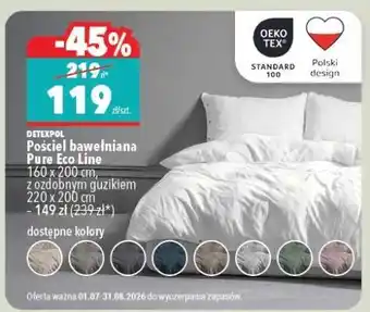 Biedronka Pościel bawełniana Pure Eco Line oferta