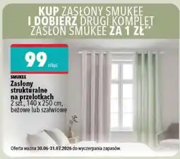 Biedronka SMUKEE Zasłony strukturalne na przelotkach oferta