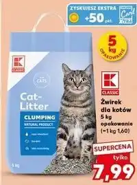 Kaufland Żwirek dla kotów K-Classic Clumping Natural Product oferta