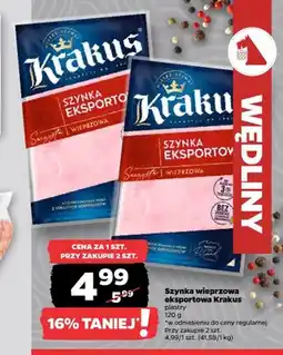 Netto Szynka eksportowa Krakus plastry oferta
