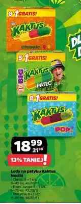 Netto Lody na patyku Kaktus Nestlé Classic 8-pak oferta