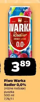 Netto Piwo bezalkoholowe Warka Radler oferta