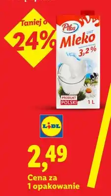 Lidl Mleko UHT 3,2% Pilos oferta
