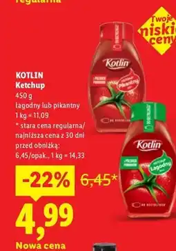 Lidl Ketchup łagodny Kotlin oferta
