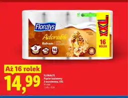 Lidl Papier toaletowy Floralys Adorable Balsam 3-warstwowy XXL 16-pak oferta
