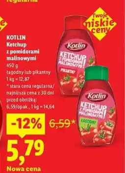 Lidl Ketchup z pomidorami malinowymi łagodny Kotlin oferta