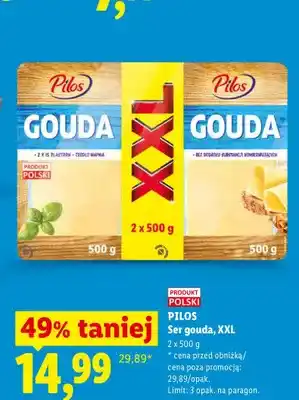 Lidl Ser gouda Pilos XXL 2-pak oferta