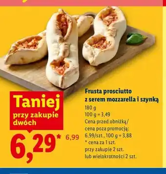 Lidl Frusta prosciutto z serem mozzarella i szynką Piekarnia Lidla oferta