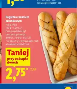Lidl Bagietka z masłem czosnkowym oferta
