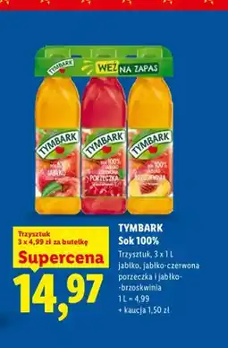 Lidl Sok 100% Tymbark Trzysztuk 3-pak oferta