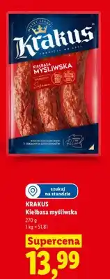 Lidl Kiełbasa myśliwska Krakus oferta