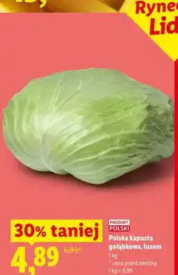 Lidl Kapusta gołąbkowa luzem polska oferta