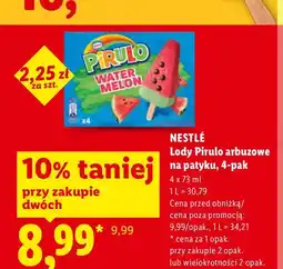 Lidl Lody Pirulo arbuzowe na patyku Nestlé 4-pak oferta