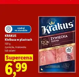 Lidl Kiełbasa w plastrach krakowska Krakus oferta