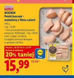 Lidl Medaliony z fileta z piersi kurczaka Rzeźnik oferta