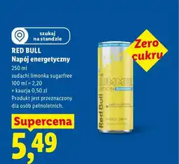 Lidl Napój energetyczny Red Bull Summer Edition sudachi limonka sugarfree oferta