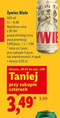 Lidl Piwo Żywiec Białe oferta