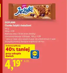 Lidl Ciastka Jeżyki z bakaliami Goplana oferta