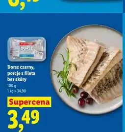 Lidl Dorsz czarny porcje z fileta bez skóry Targ Rybny Lidla oferta