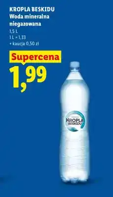 Lidl Woda mineralna Kropla Beskidu niegazowana oferta