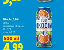 Lidl Piwo bezalkoholowe Okocim pomarańcza z limonką oferta