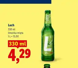 Lidl Piwo Lech limonka-mięta oferta