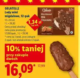 Lidl Lody mini migdałowe Gelatelli 12-pak oferta