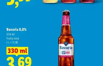 Lidl Piwo bezalkoholowe Bavaria fruity rose oferta