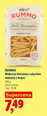 Lidl Makaron tłoczony z użyciem matrycy z brązu Casarecce No 88 Rummo oferta