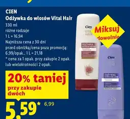 Lidl Odżywka do włosów Cien Vital Hair oferta