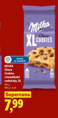 Lidl Ciastka Milka Choco Cookies z kawałkami czekolady XL oferta