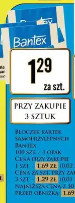 Dino Bloczek kartek samoprzylepnych Bantex oferta