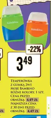 Dino Temperówka z gumką 2w1 Moje Bambino oferta