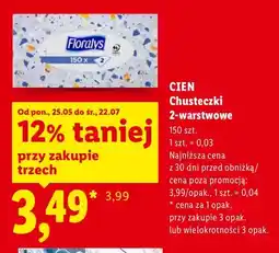 Lidl Chusteczki 2-warstwowe Cien oferta