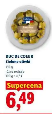Lidl Duc De Coeur Zielone oliwki oferta