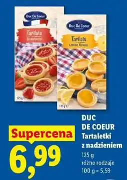 Lidl DUC DE COEUR Tartaletki z nadzieniem oferta