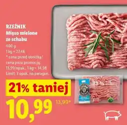 Lidl RZEŹNIK Mięso mielone ze schabu oferta