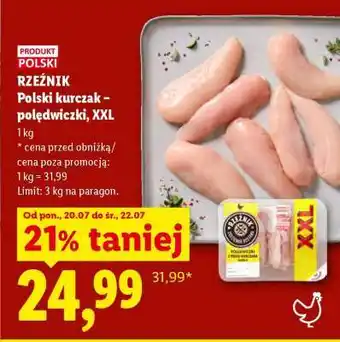 Lidl RZEŹNIK Polski kurczak – polędwiczki, XXL oferta