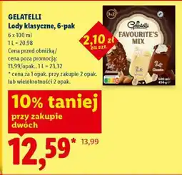 Lidl GELATELLI Lody klasyczne, 6-pak oferta
