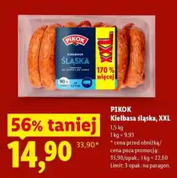 Lidl PIKOK Kiełbasa śląska, XXL oferta