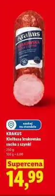 Lidl KRAKUS Kiełbasa krakowska sucha z szynki oferta