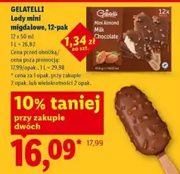 Lidl GELATELLI Lody mini migdałowe, 12-pak oferta