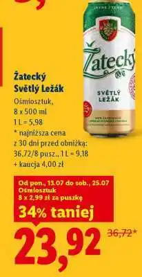 Lidl Žatecký Světlý Ležák oferta
