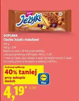 Lidl GOPLANA Ciastka Jeżyki z bakaliami oferta