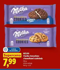 Lidl MILKA Ciastka Sensations z kawałkami czekolady oferta